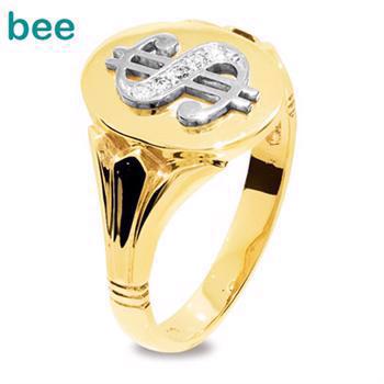 Bee Jewelry Men´s Diamond Ring - "Dollar Sign" Til en rigtig mand